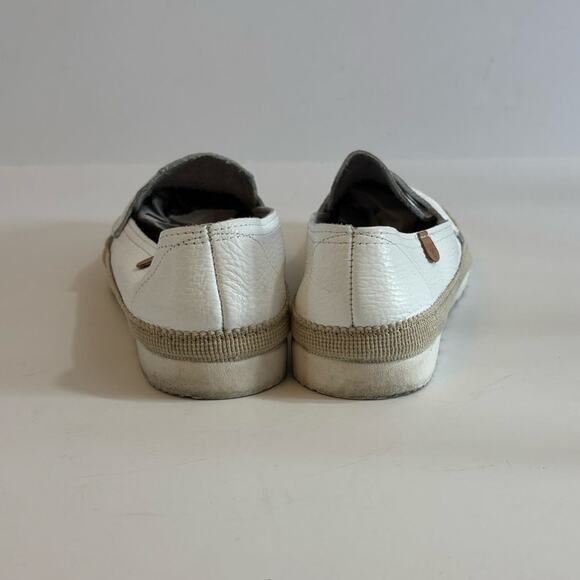 Verbanas Nuria White Leather Loafers Size 39/ US 8 - Picture 3 of 6